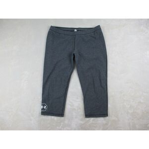 Under Armour Pants Womens Large Gray Freedom Capri Leggings Workout Gym‎ Ladies*